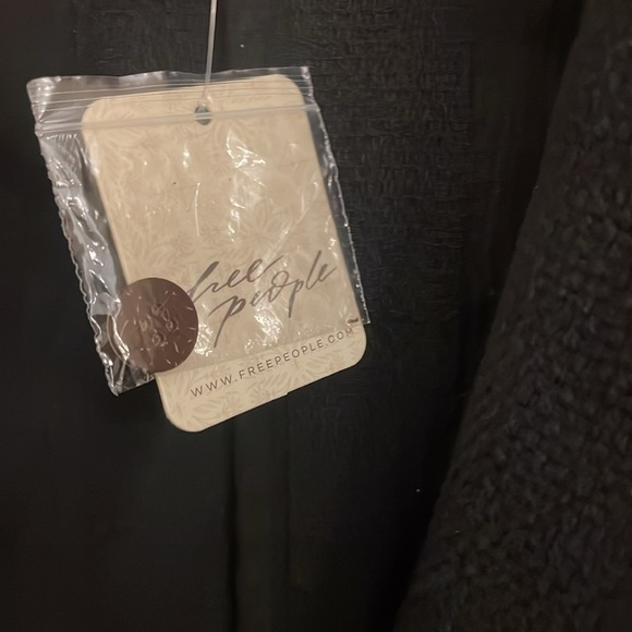 NWT Free People Black Linen Blazer - Picture 2 of 7